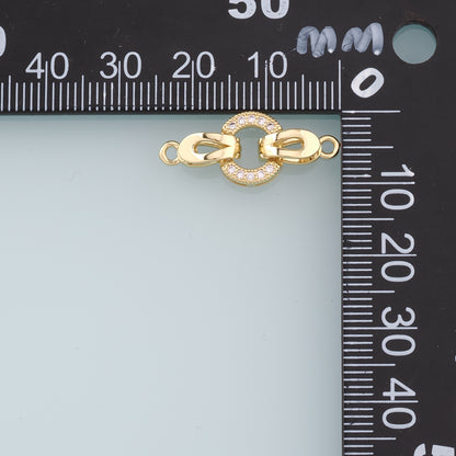 18K Gold Filled Twisted Round Clasp,Carabiner Lock Connector,Spring Push Gate for DIY Jewelry Finding Necklace Bracelet