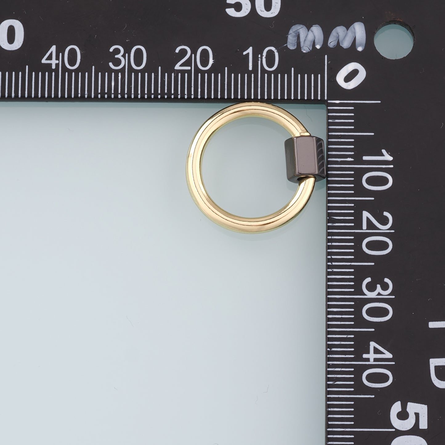 18K Gold Filled Round Carabiner Clasp,Buckle Clasp,Carabiner Screw Clasp,Turnbuckle for DIY Jewelry