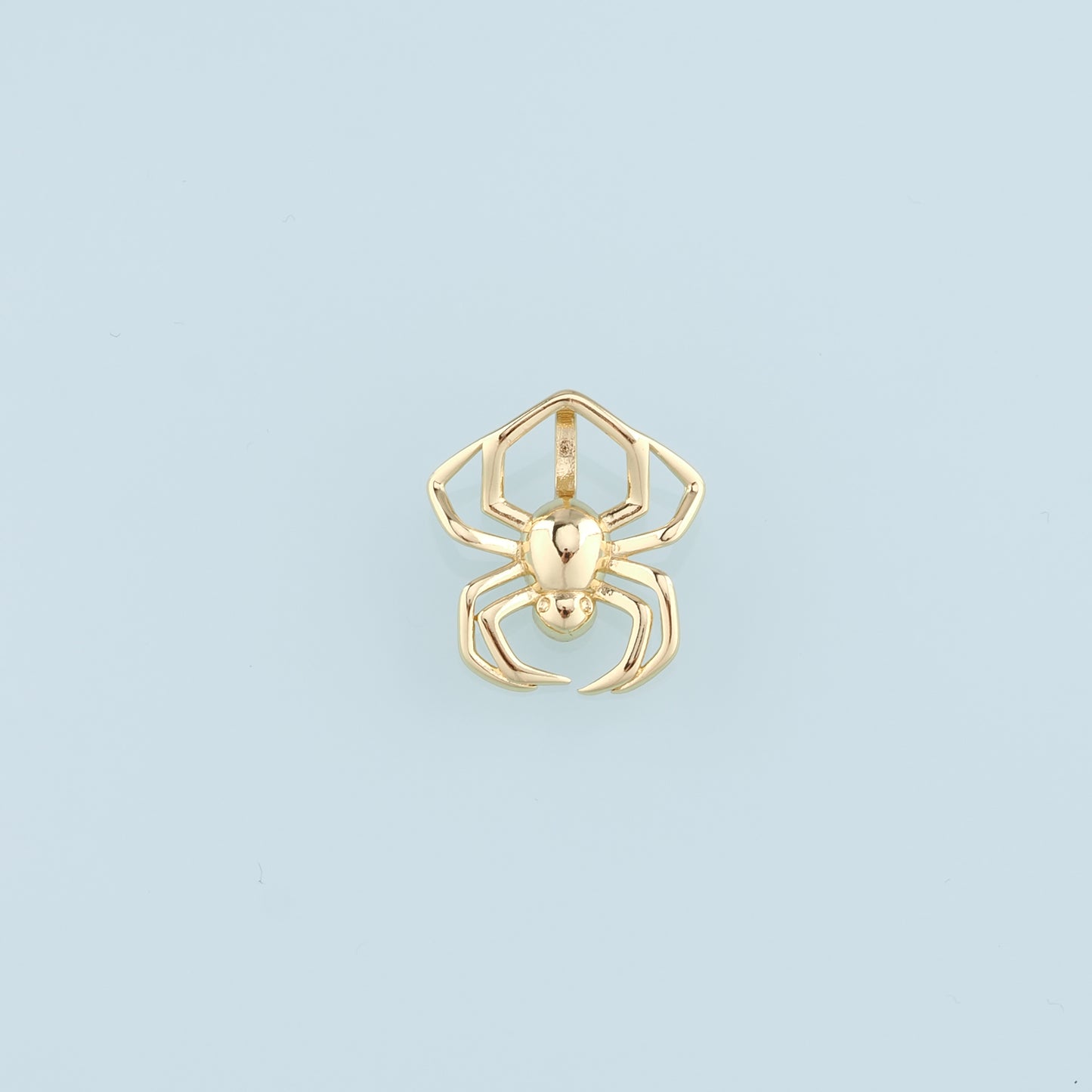 18K Gold Filled Spider Pendant, Spider Charm Bracelet Necklace for DIY Jewelry Making Supply
