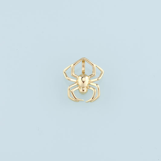 18K Gold Filled Spider Pendant, Spider Charm Bracelet Necklace for DIY Jewelry Making Supply