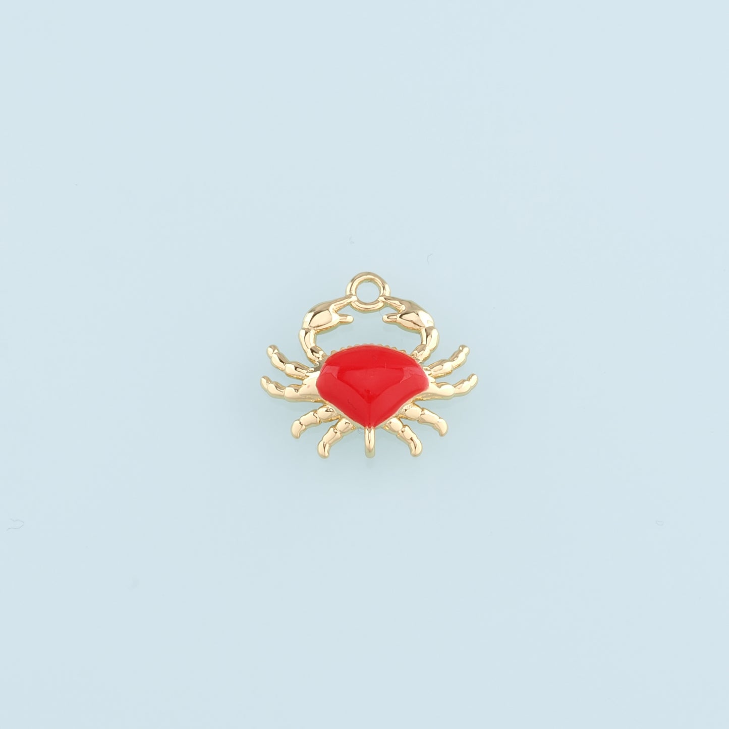 Gold Connector Charms,18K Gold Filled Crab Pendant,Enamel Crab Charms Bracelet Necklace for DIY Jewelry Making Supply
