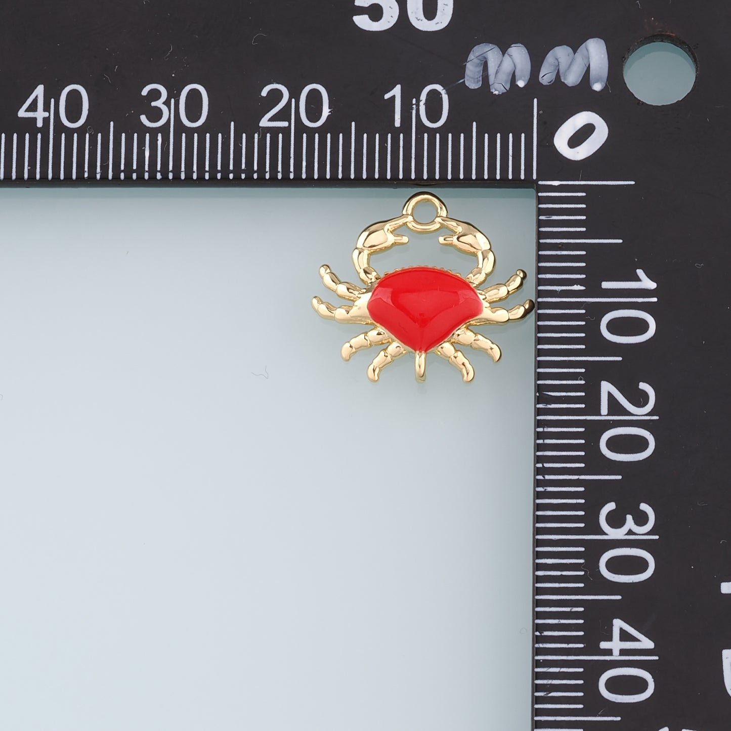 Gold Connector Charms,18K Gold Filled Crab Pendant,Enamel Crab Charms Bracelet Necklace for DIY Jewelry Making Supply