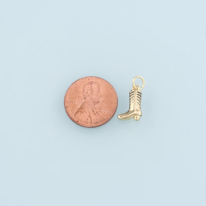 Gold Boots Charms,18K Gold Filled Boots Pendant,Enamel Cowboy Boots Charm Bracelet Necklace for DIY Jewelry Making Supply