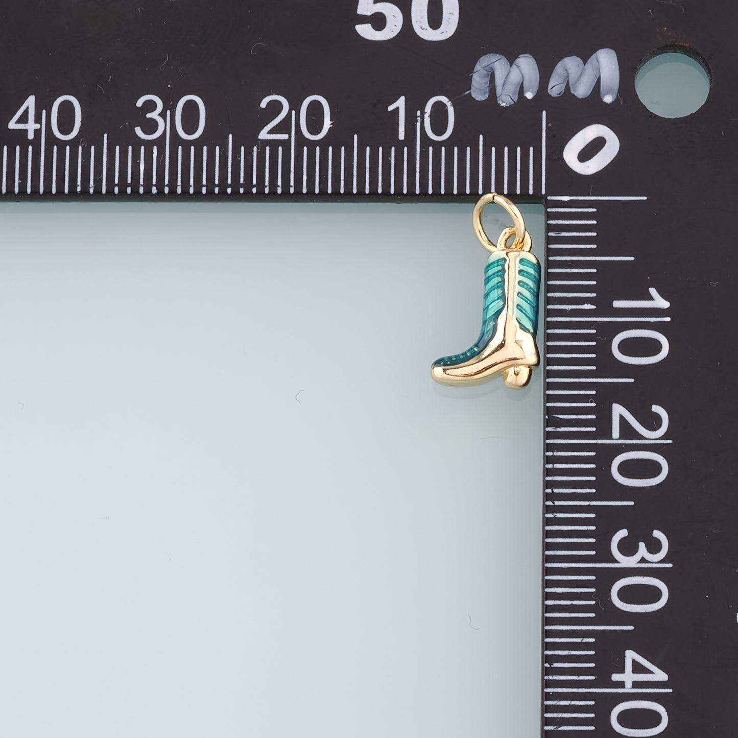Gold Boots Charms,18K Gold Filled Boots Pendant,Enamel Cowboy Boots Charm Bracelet Necklace for DIY Jewelry Making Supply