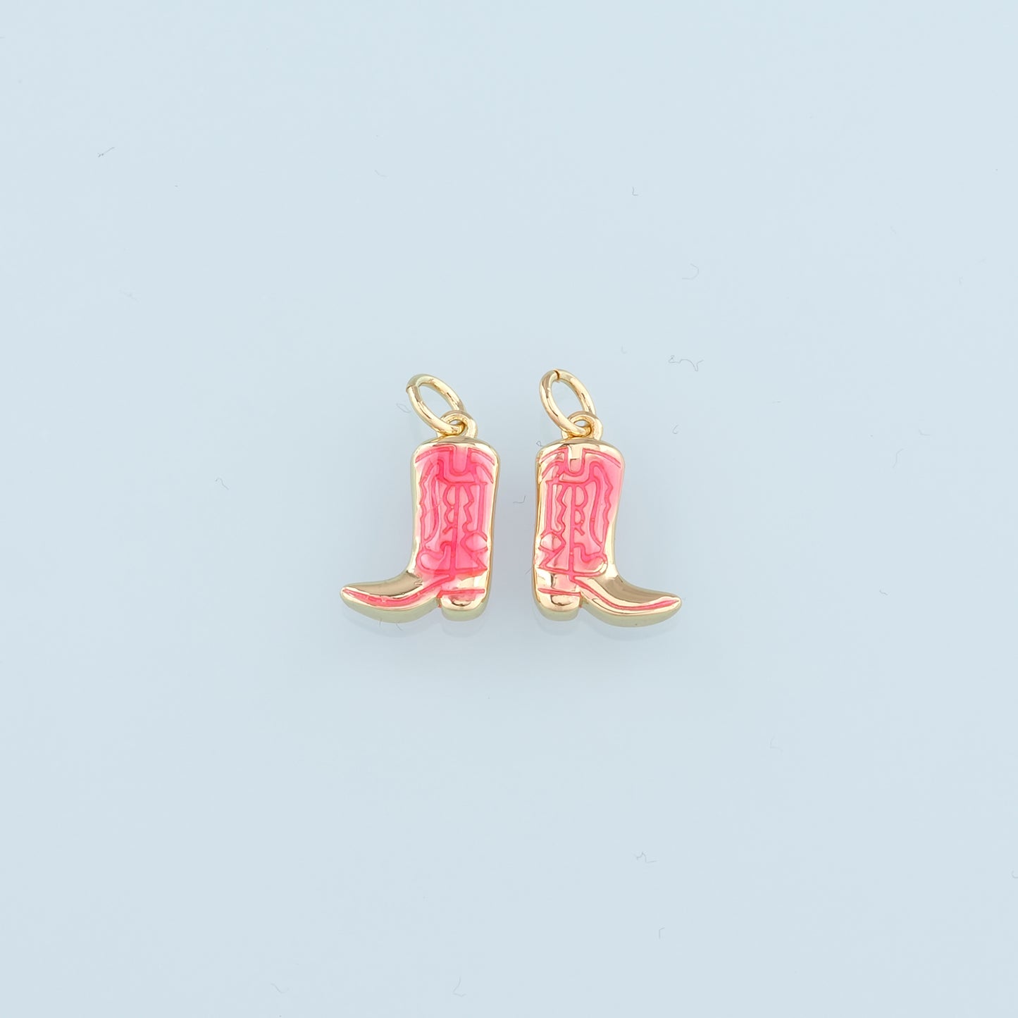 Gold Boots Charms,18K Gold Filled Boots Pendant,Enamel Cowboy Boots Charm Bracelet Necklace for DIY Jewelry Making Supply