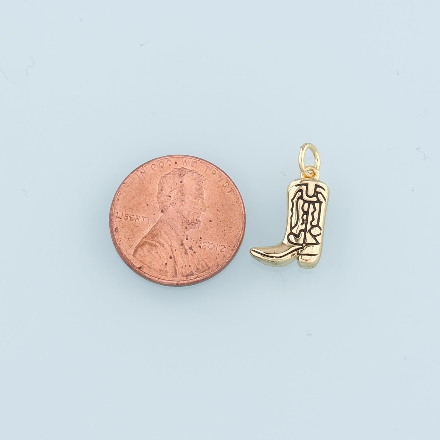 Gold Boots Charms,18K Gold Filled Boots Pendant,Enamel Cowboy Boots Charm Bracelet Necklace for DIY Jewelry Making Supply