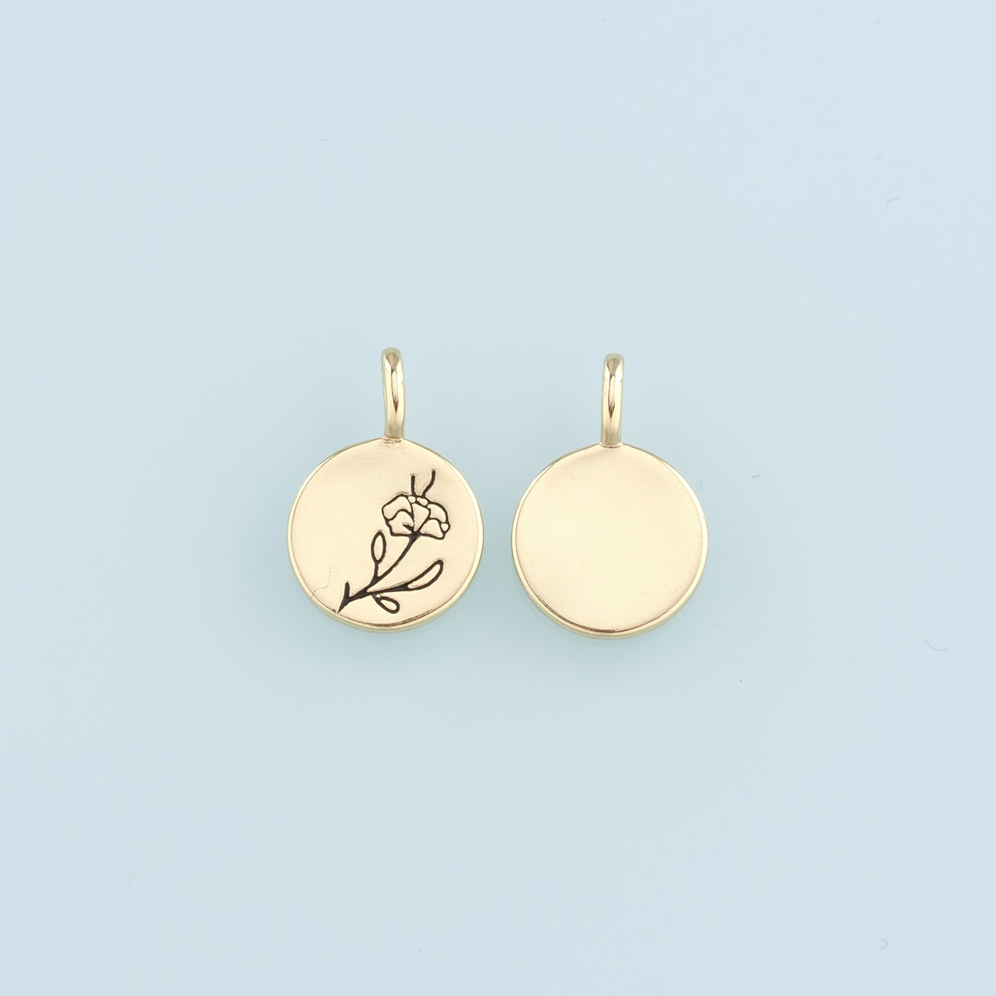 Gold Flower Charms,18K Gold Filled Flower Pendant,Enamel Flower Charm Bracelet Necklace for DIY Jewelry Making Supply