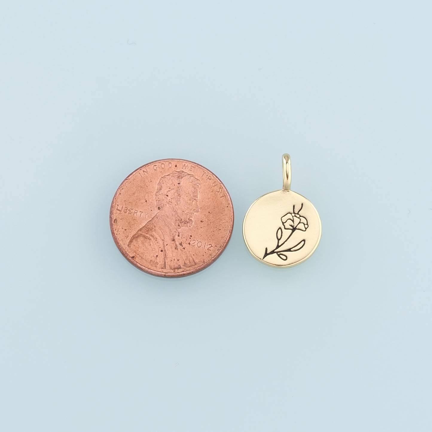 Gold Flower Charms,18K Gold Filled Flower Pendant,Enamel Flower Charm Bracelet Necklace for DIY Jewelry Making Supply