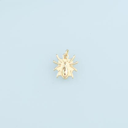 18K Gold Filled Spider Pendant, Spider Charm Bracelet Necklace for DIY Jewelry Making Supply