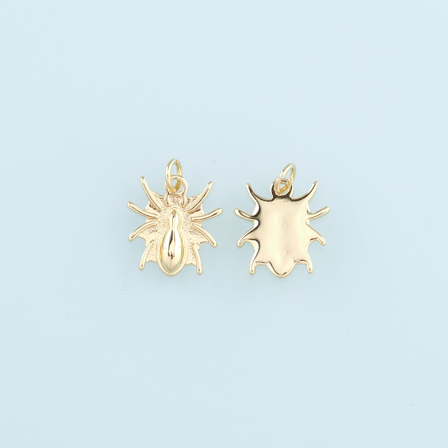 18K Gold Filled Spider Pendant, Spider Charm Bracelet Necklace for DIY Jewelry Making Supply
