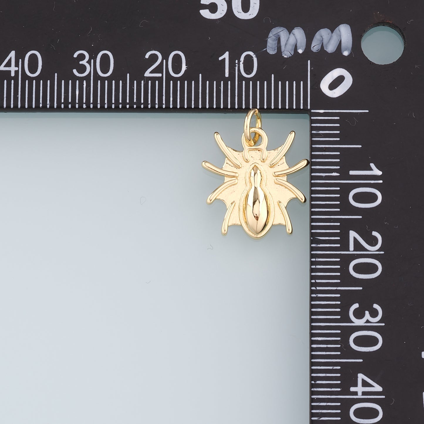 18K Gold Filled Spider Pendant, Spider Charm Bracelet Necklace for DIY Jewelry Making Supply