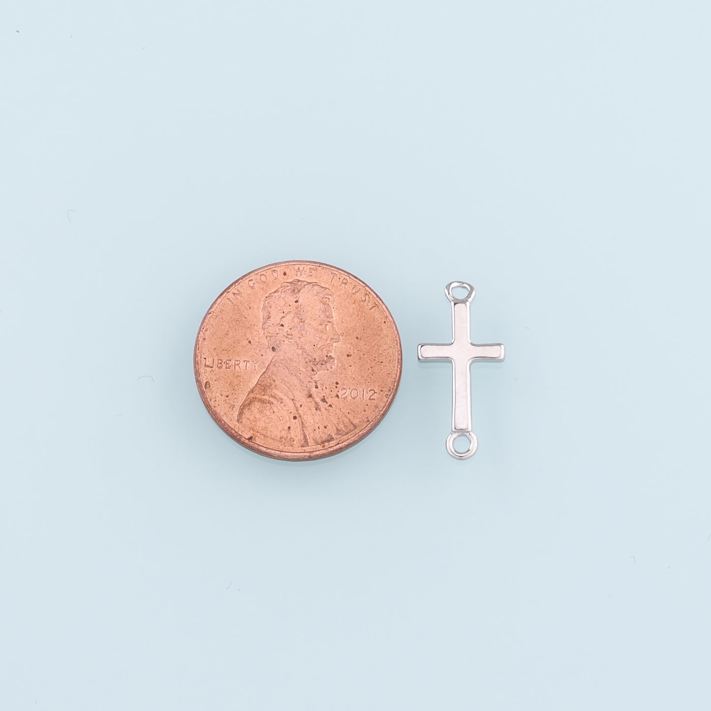 Gold Connector Charms,18K Gold Filled Cross Pendant,Religion Charm Bracelet Necklace for DIY Jewelry Making Supply