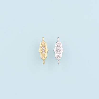 Gold Connector Charm,18K Gold Filled Hamsa Hand Pendant,CZ Micro Pave Hamsa Charm Necklace for DIY Jewelry Making Supply