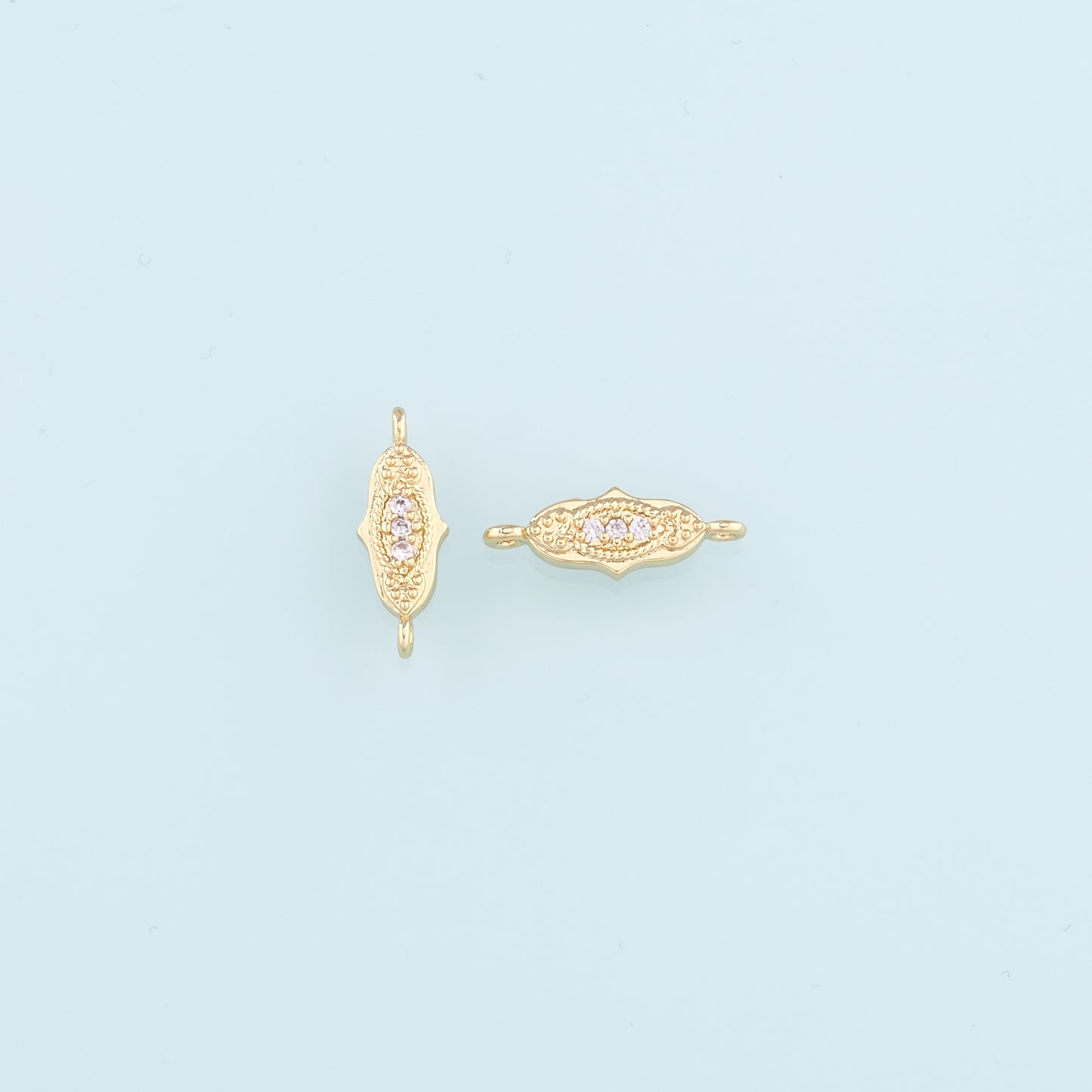 Gold Connector Charm,18K Gold Filled Hamsa Hand Pendant,CZ Micro Pave Hamsa Charm Necklace for DIY Jewelry Making Supply