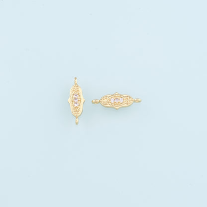Gold Connector Charm,18K Gold Filled Hamsa Hand Pendant,CZ Micro Pave Hamsa Charm Necklace for DIY Jewelry Making Supply
