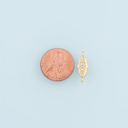 Gold Connector Charm,18K Gold Filled Hamsa Hand Pendant,CZ Micro Pave Hamsa Charm Necklace for DIY Jewelry Making Supply