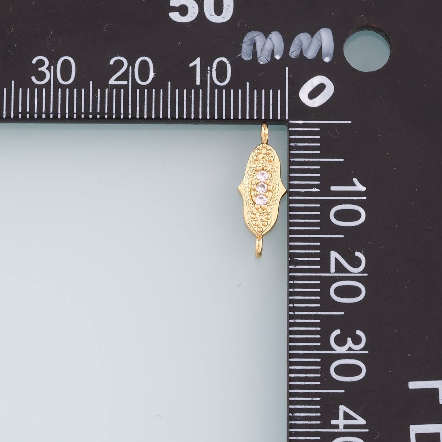 Gold Connector Charm,18K Gold Filled Hamsa Hand Pendant,CZ Micro Pave Hamsa Charm Necklace for DIY Jewelry Making Supply