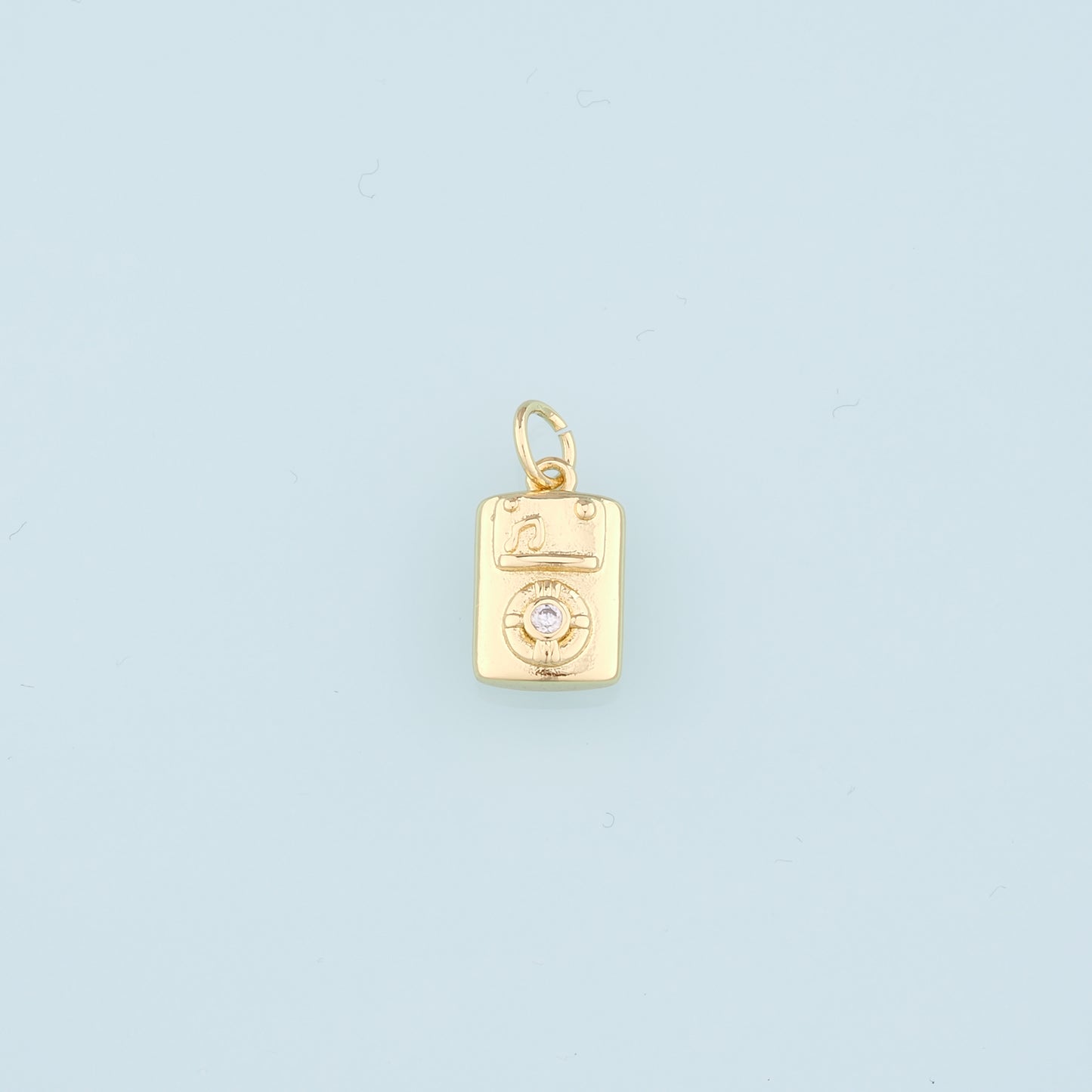 18K Gold Filled Game console Pendant,CZ Game console Charm Bracelet Necklace for DIY Jewelry Making Supply