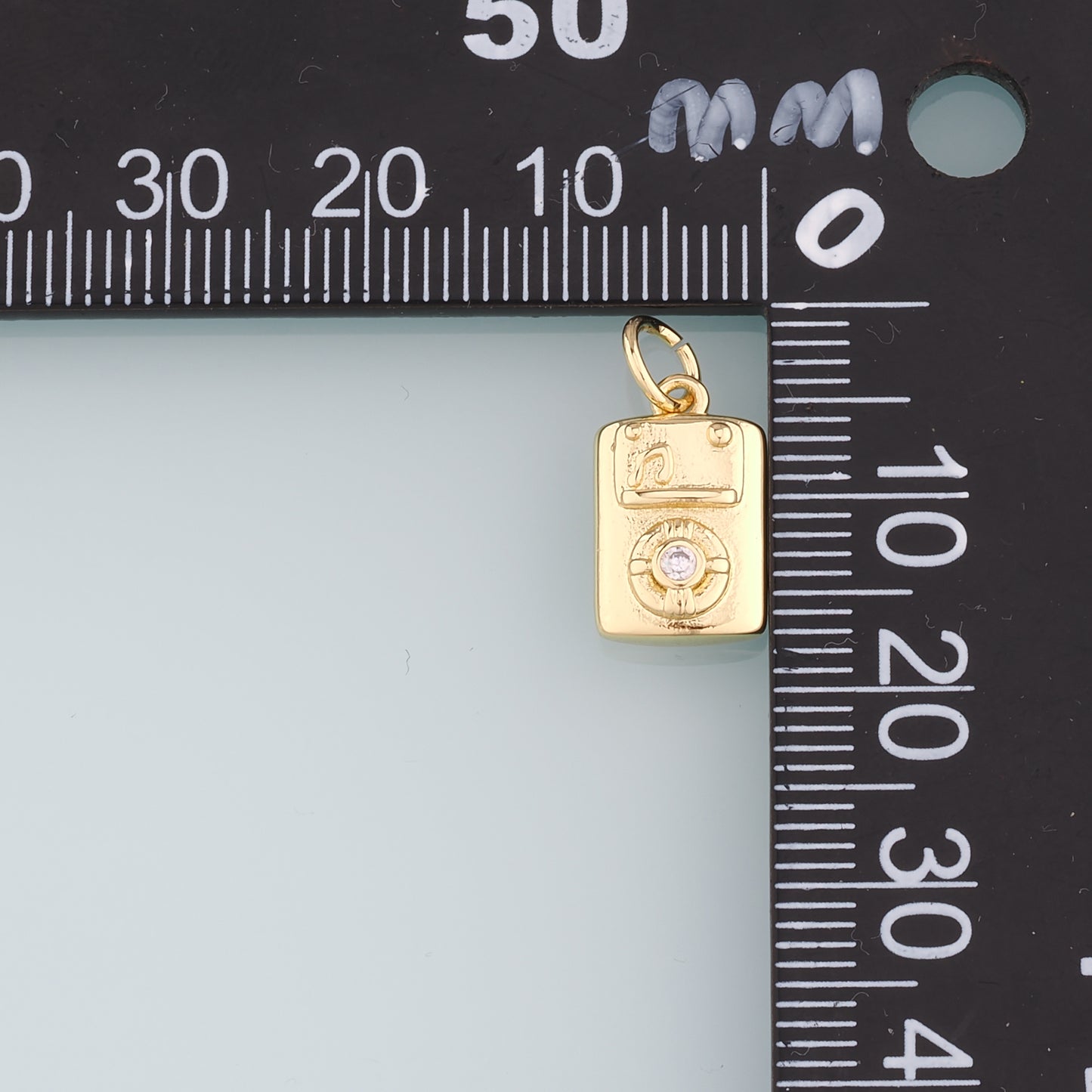 18K Gold Filled Game console Pendant,CZ Game console Charm Bracelet Necklace for DIY Jewelry Making Supply