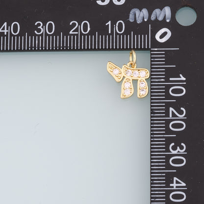 18K Gold Filled Horse Pendant,CZ Micro Pave Horse Charm Bracelet Necklace for DIY Jewelry Making Supply
