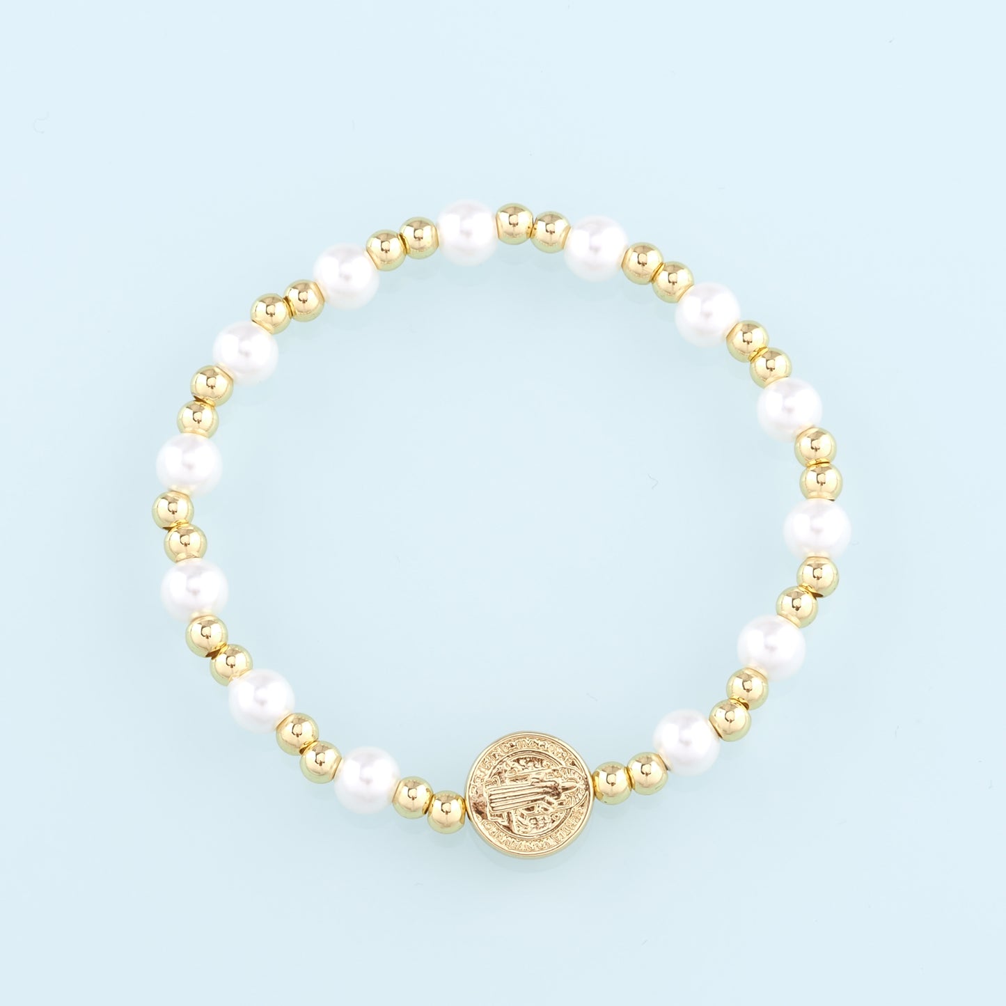 Gold Beaded Chain,18K Gold Filled Pearl Benedict Bracelet,Semi Finished Bracelets,Bracelets for Jewelry Making