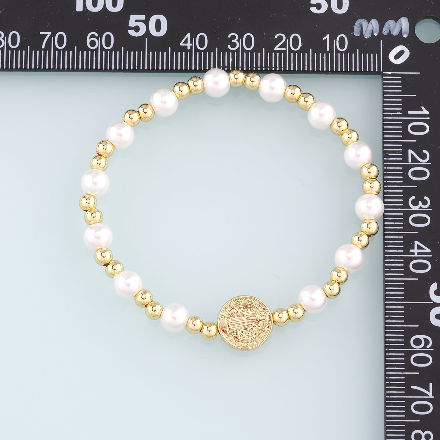 Gold Beaded Chain,18K Gold Filled Pearl Benedict Bracelet,Semi Finished Bracelets,Bracelets for Jewelry Making