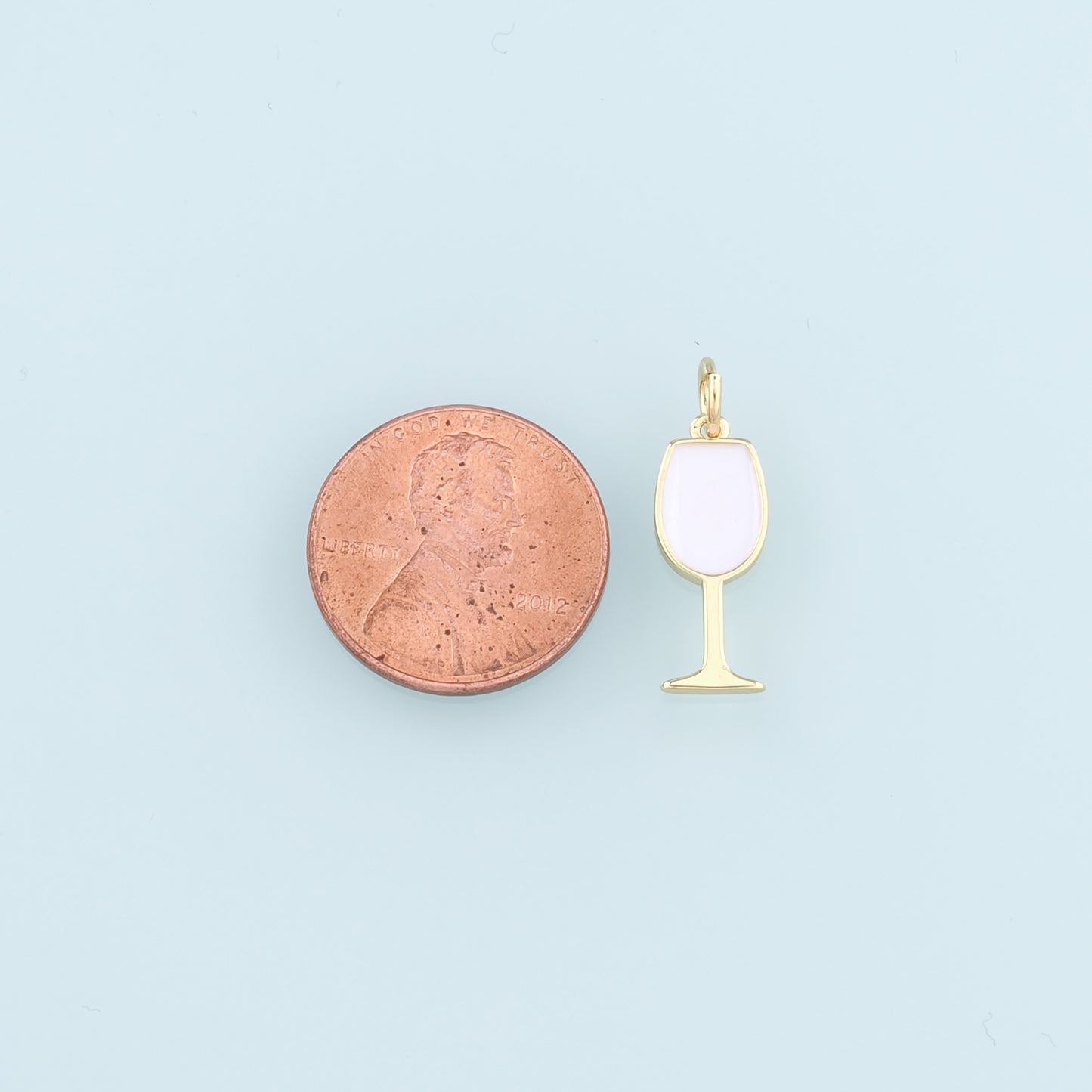 Gold Wine Glass Charms,18K Gold Filled Wine Glass Pendant,Enamel Wine Glass Charm Bracelet Necklace for DIY Jewelry Making Supply