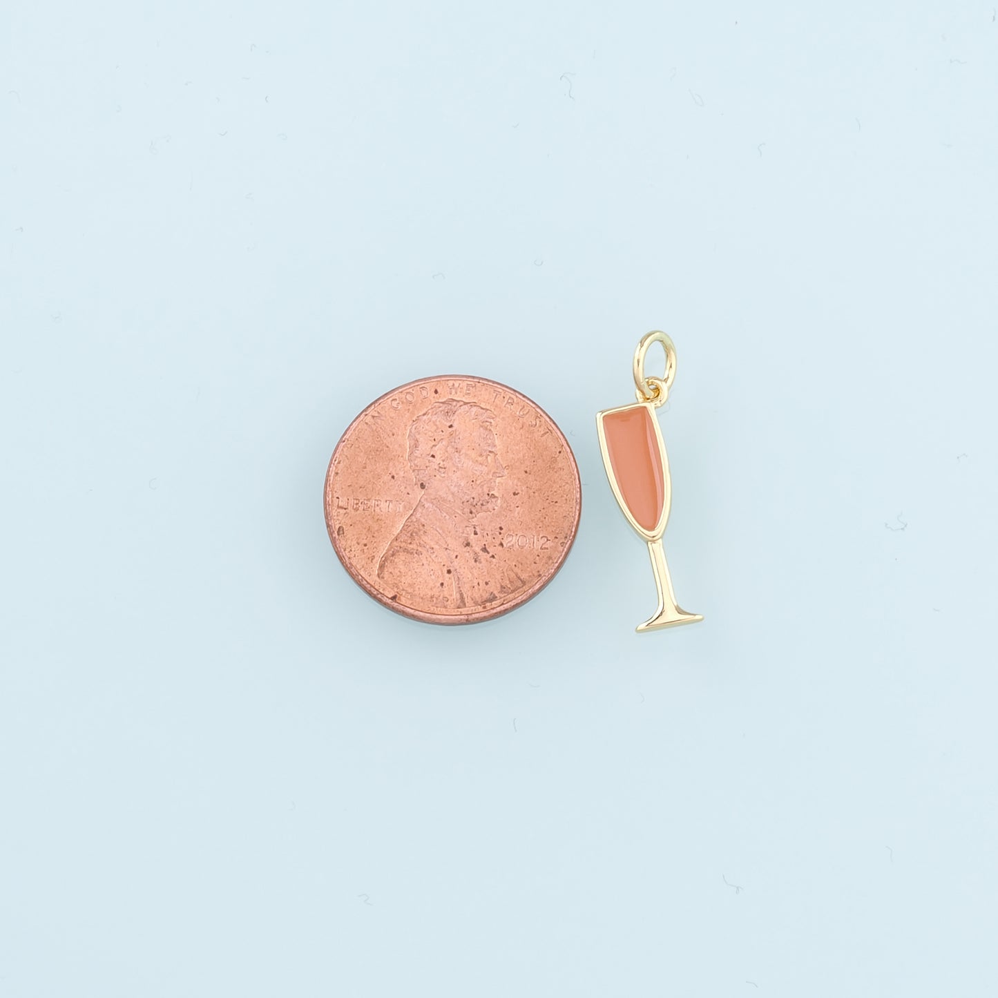 Gold Wine Glass Charms,18K Gold Filled Wine Glass Pendant,Enamel Wine Glass Charm Bracelet Necklace for DIY Jewelry Making Supply