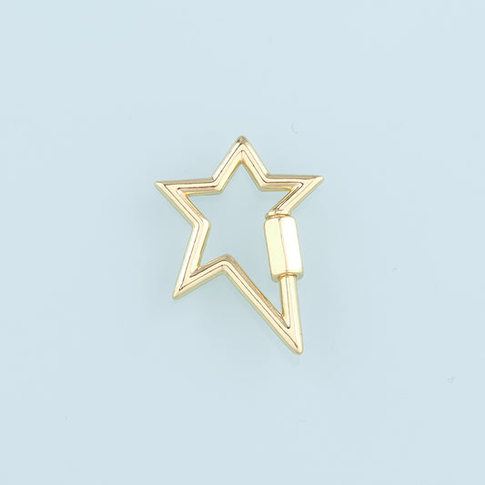 18K Gold Filled Star Carabiner Clasp,Buckle Clasp,Carabiner Screw Clasp,Turnbuckle for DIY Jewelry