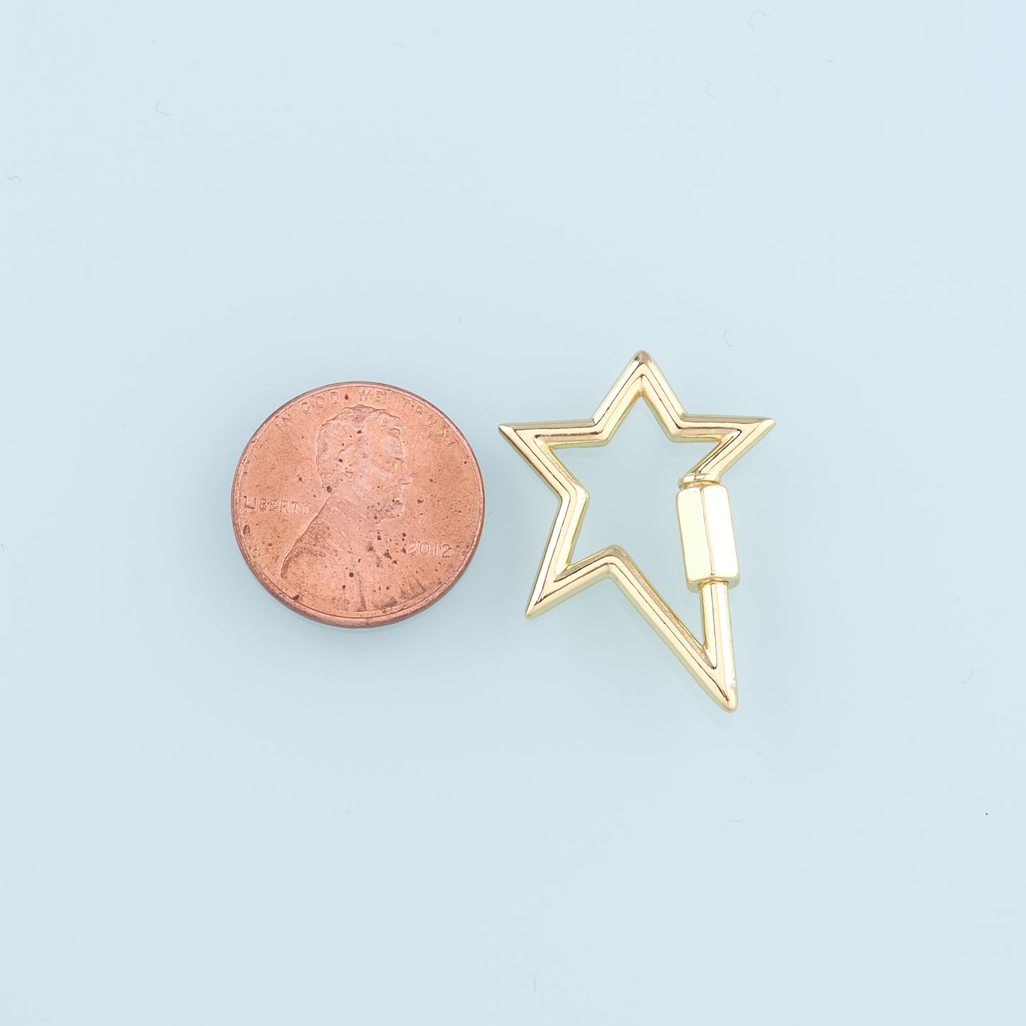 18K Gold Filled Star Carabiner Clasp,Buckle Clasp,Carabiner Screw Clasp,Turnbuckle for DIY Jewelry