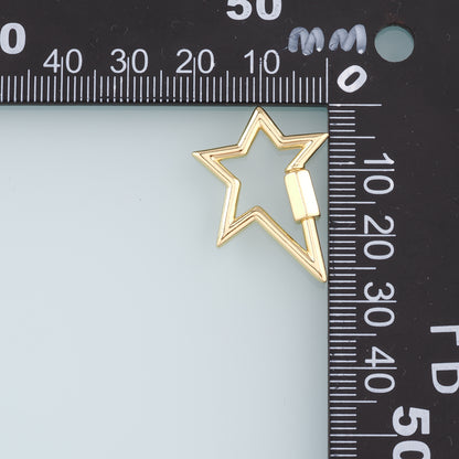 18K Gold Filled Star Carabiner Clasp,Buckle Clasp,Carabiner Screw Clasp,Turnbuckle for DIY Jewelry