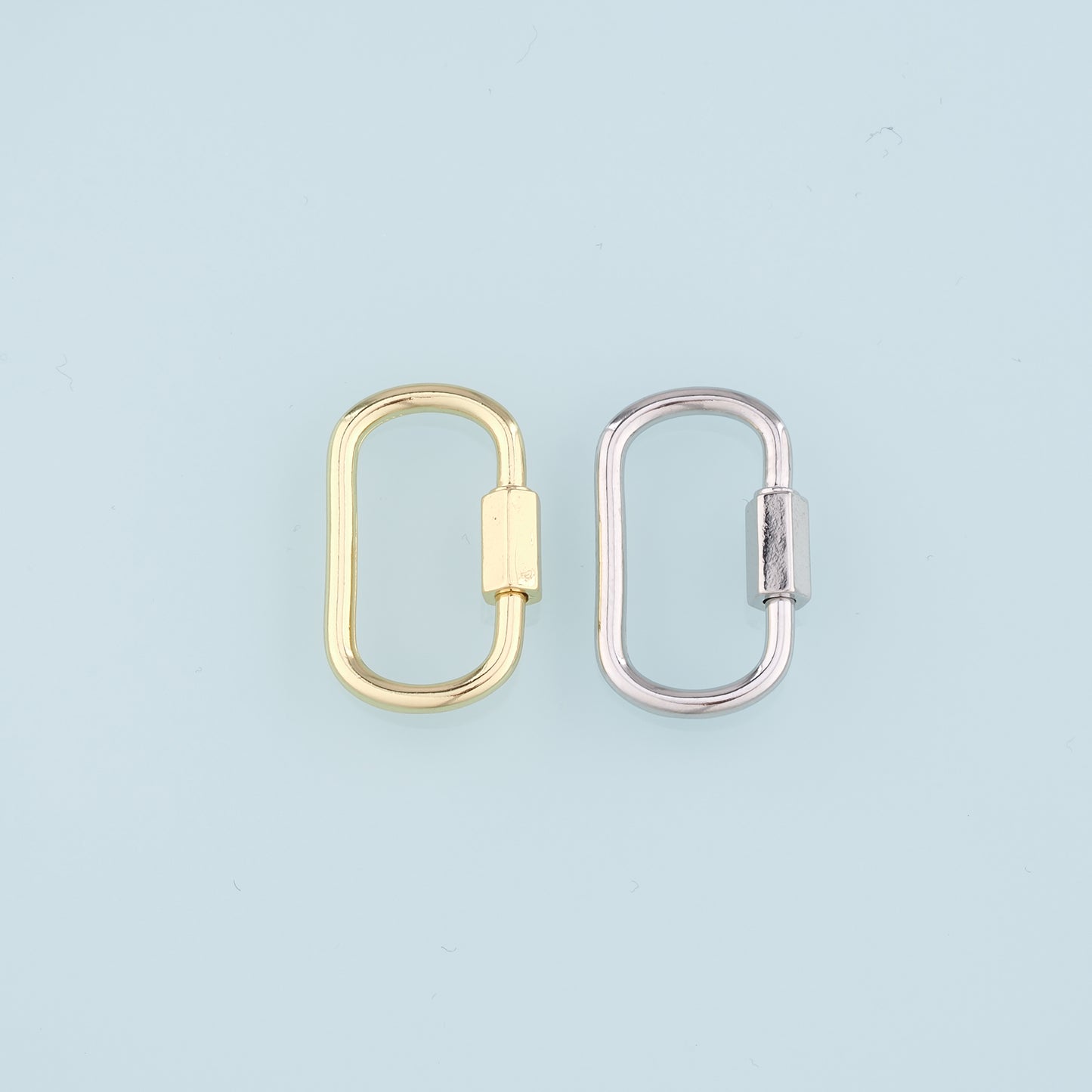 18K Gold Filled Oval Carabiner Clasp,Buckle Clasp,Carabiner Screw Clasp,Turnbuckle for DIY Jewelry