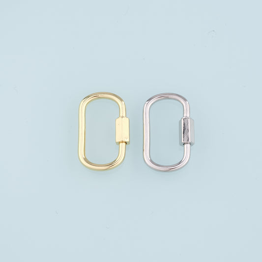 18K Gold Filled Oval Carabiner Clasp,Buckle Clasp,Carabiner Screw Clasp,Turnbuckle for DIY Jewelry