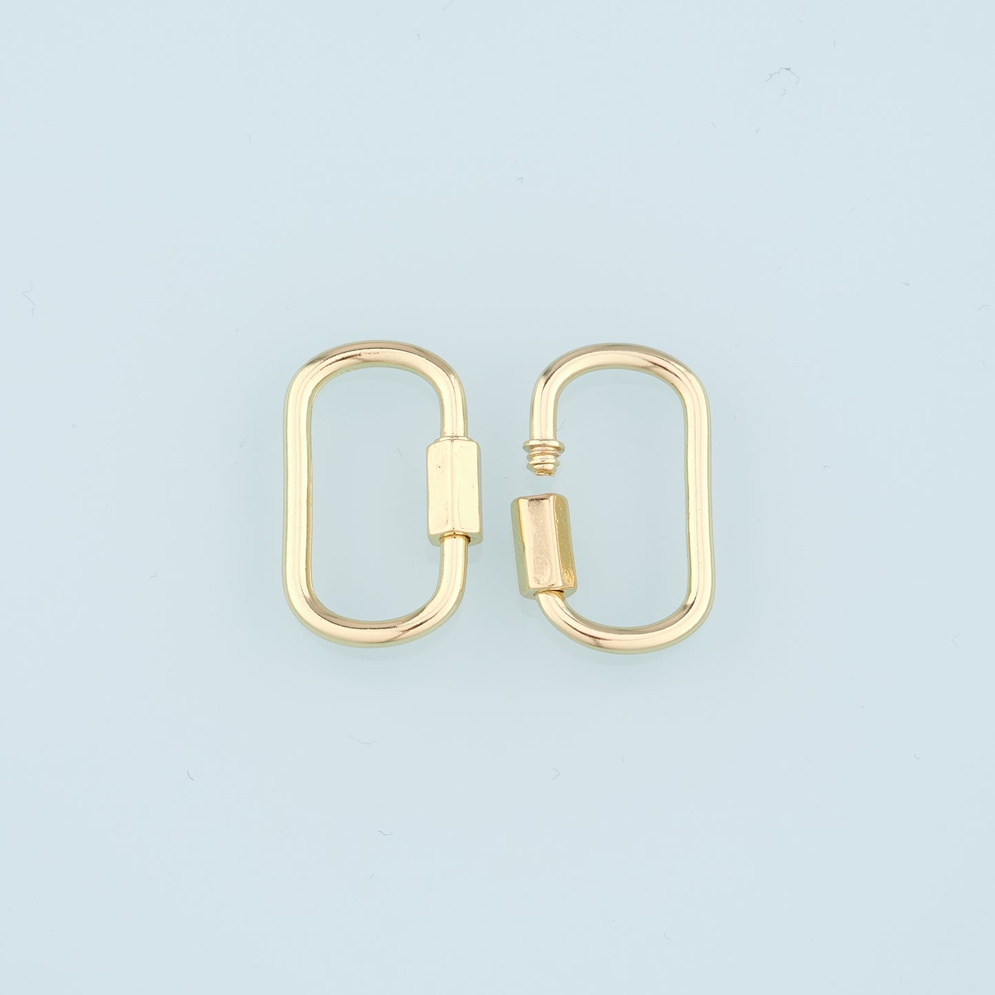 18K Gold Filled Oval Carabiner Clasp,Buckle Clasp,Carabiner Screw Clasp,Turnbuckle for DIY Jewelry