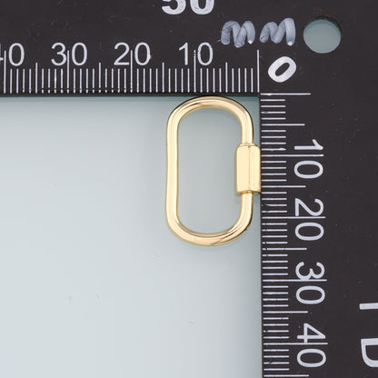 18K Gold Filled Oval Carabiner Clasp,Buckle Clasp,Carabiner Screw Clasp,Turnbuckle for DIY Jewelry