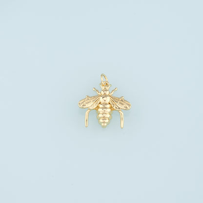 Gold Bee Charms,18K Gold Filled Bee Pendant,Bee Charm Bracelet Necklace for DIY Jewelry Making Supply