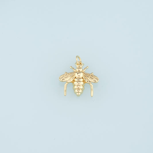 Gold Bee Charms,18K Gold Filled Bee Pendant,Bee Charm Bracelet Necklace for DIY Jewelry Making Supply