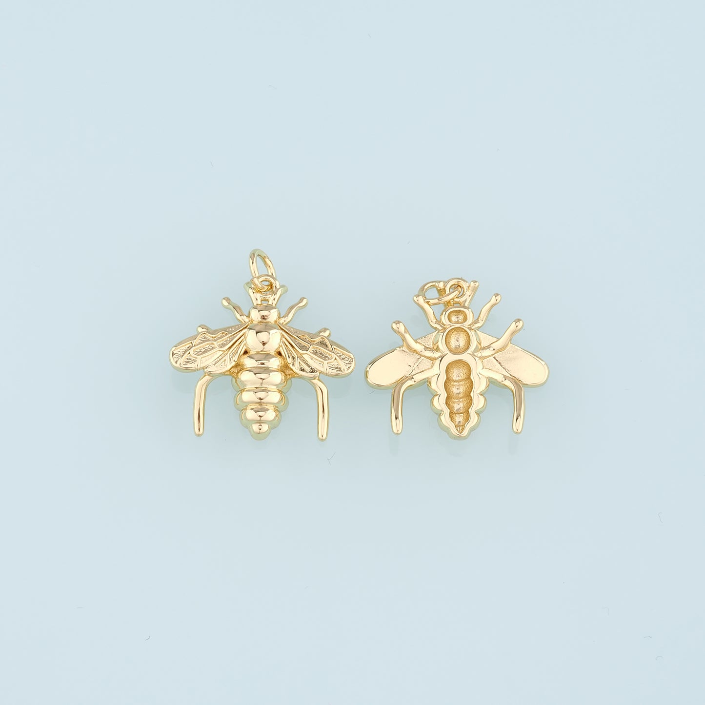 Gold Bee Charms,18K Gold Filled Bee Pendant,Bee Charm Bracelet Necklace for DIY Jewelry Making Supply
