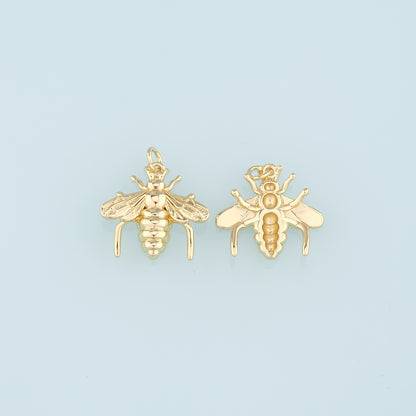 Gold Bee Charms,18K Gold Filled Bee Pendant,Bee Charm Bracelet Necklace for DIY Jewelry Making Supply
