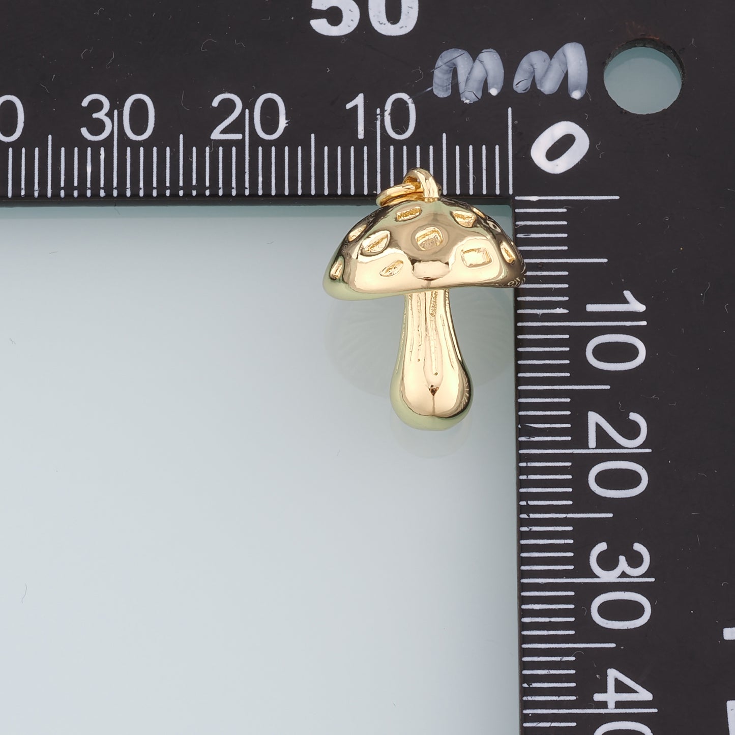 18K Gold Filled Mushroom Pendant,Mushroom Charm Bracelet Necklace for DIY Jewelry Making Supply