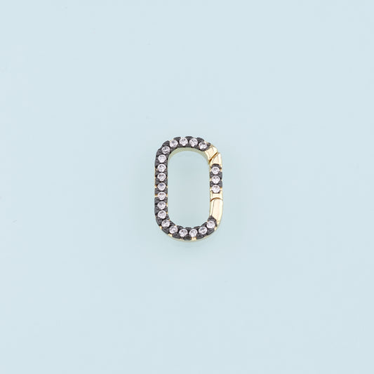 18K Gold Filled Oval Carabiner Clasp,Carabiner Lock Connector,Spring Push Gate for DIY Jewelry Clasp Finding Necklace Bracelet