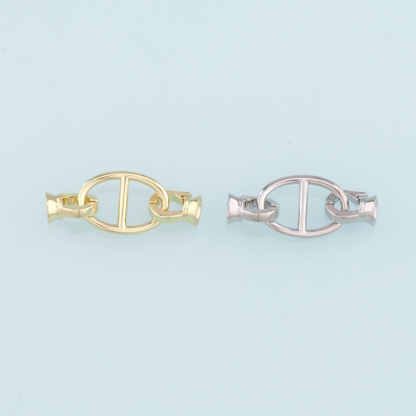 18K Gold Filled Twisted Oval Clasp,Carabiner Lock Connector,Spring Push Gate for DIY Jewelry Finding Necklace Bracelet