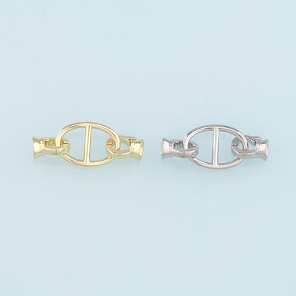 18K Gold Filled Twisted Oval Clasp,Carabiner Lock Connector,Spring Push Gate for DIY Jewelry Finding Necklace Bracelet