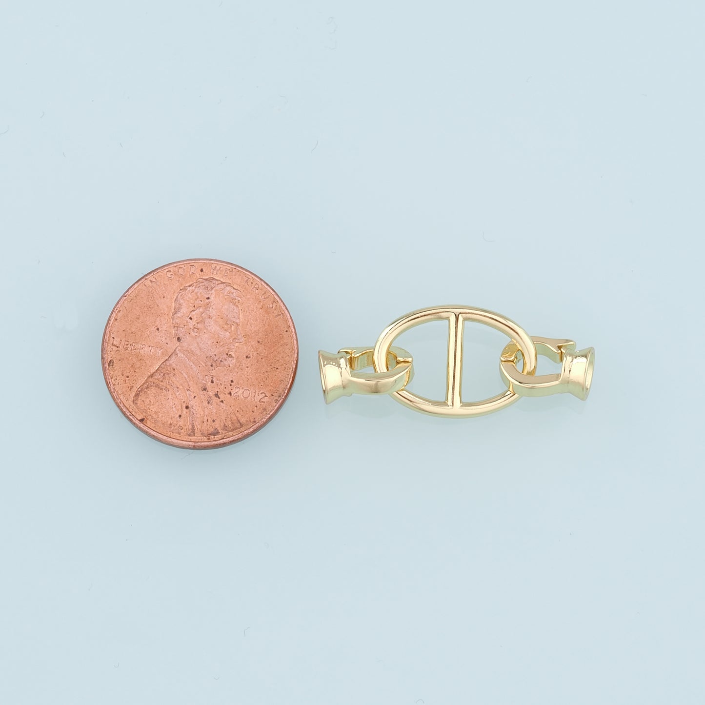 18K Gold Filled Twisted Oval Clasp,Carabiner Lock Connector,Spring Push Gate for DIY Jewelry Finding Necklace Bracelet
