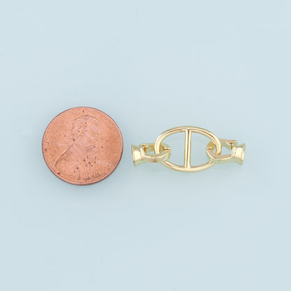 18K Gold Filled Twisted Oval Clasp,Carabiner Lock Connector,Spring Push Gate for DIY Jewelry Finding Necklace Bracelet