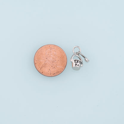 18K Gold Filled Bucket and spade Pendant,Shovel Charm Bracelet Necklace for DIY Jewelry Making Supply