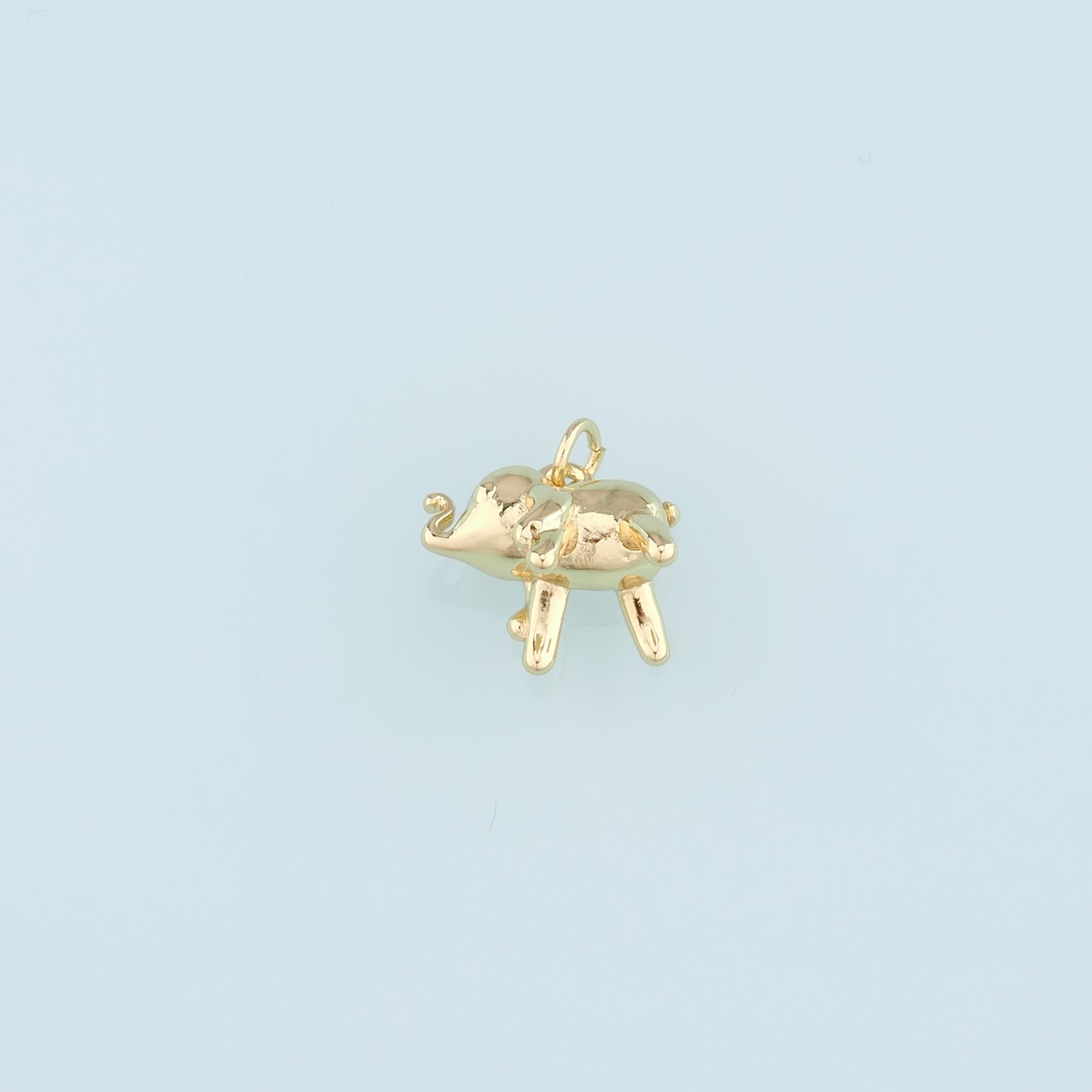 Gold Elephant Charms,18K Gold Filled Elephant Pendant,Animal Charm Bracelet Necklace for DIY Jewelry Making Supply