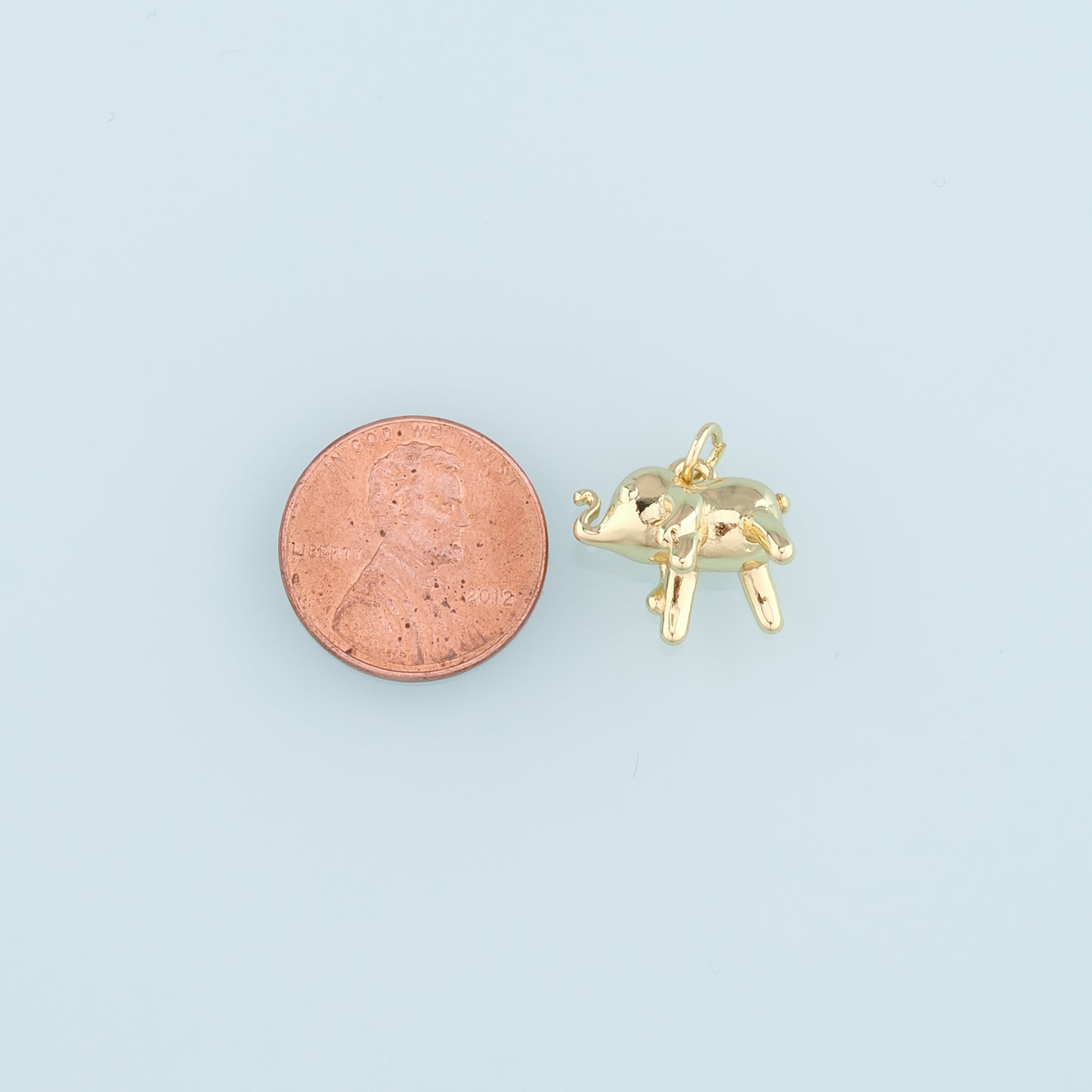 Gold Elephant Charms,18K Gold Filled Elephant Pendant,Animal Charm Bracelet Necklace for DIY Jewelry Making Supply