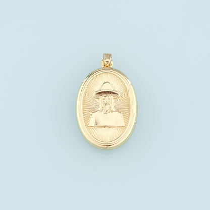 18K Gold Filled Oval Wizard Pendant,Enchanted Wizard Charm Bracelet Necklace for DIY Jewelry Making Supply