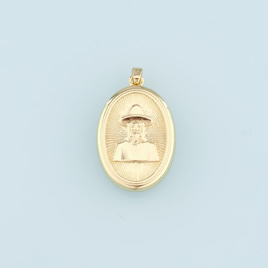 18K Gold Filled Oval Wizard Pendant,Enchanted Wizard Charm Bracelet Necklace for DIY Jewelry Making Supply